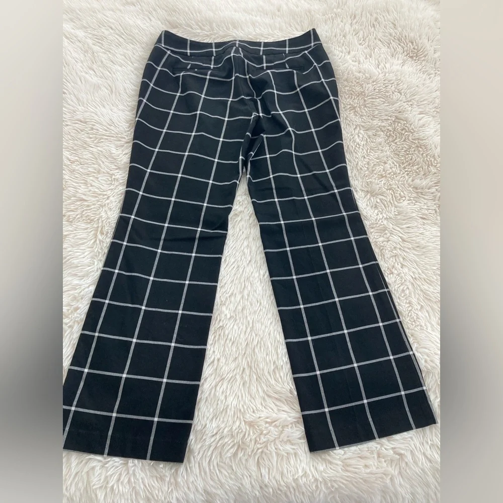 New York & Company Black and White Plaid Women's Trousers - Picture 3 of 3